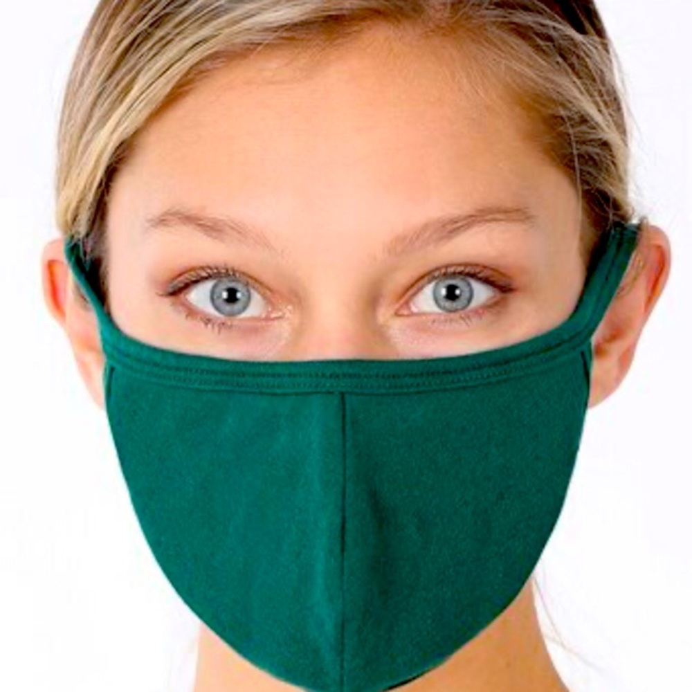 Dark Green Cotton Mask with Filters